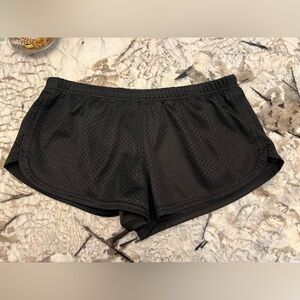 Soffe Women's Black Mesh Athletic Shorts